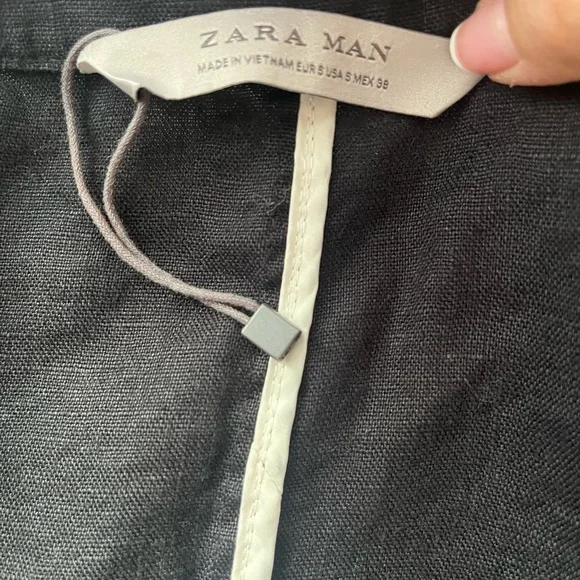 Zara linen Black Zip-Up Jacket - Picture 9 of 9